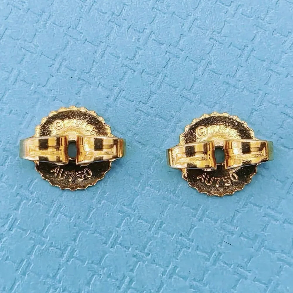 RARE Vintage Tiffany & Co. Schlumberger 18k Gold & Red Enamel Earrings